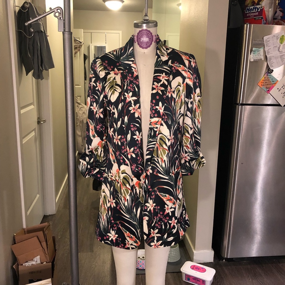 Spring/ summer luster floral long blazer